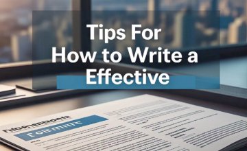 Tips For How to Write a Effective Resume